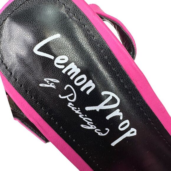 Lemon Drop by Privileged x Dolls Kill Hot Pink Hiner Platform Heels - Size 7 - Picture 6 of 8